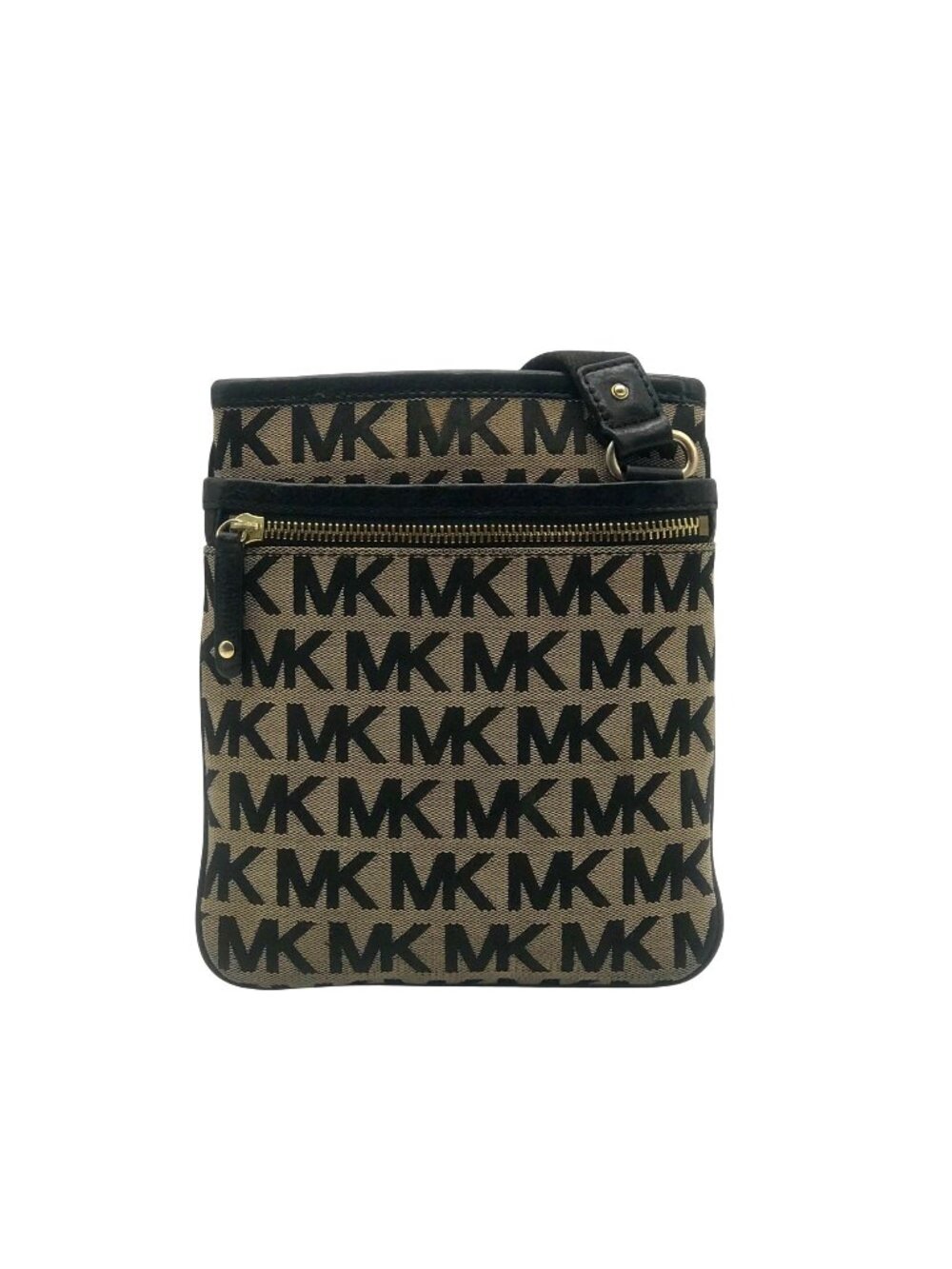 Michael Kors Khaki Monogram Canvas Crossbody Bag